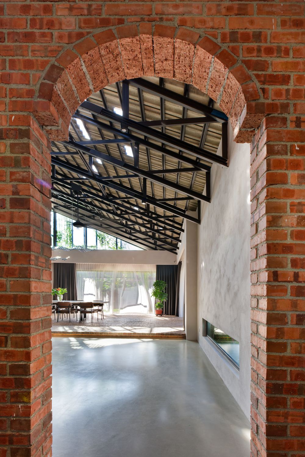 Exposed brickwork adds rustic charm