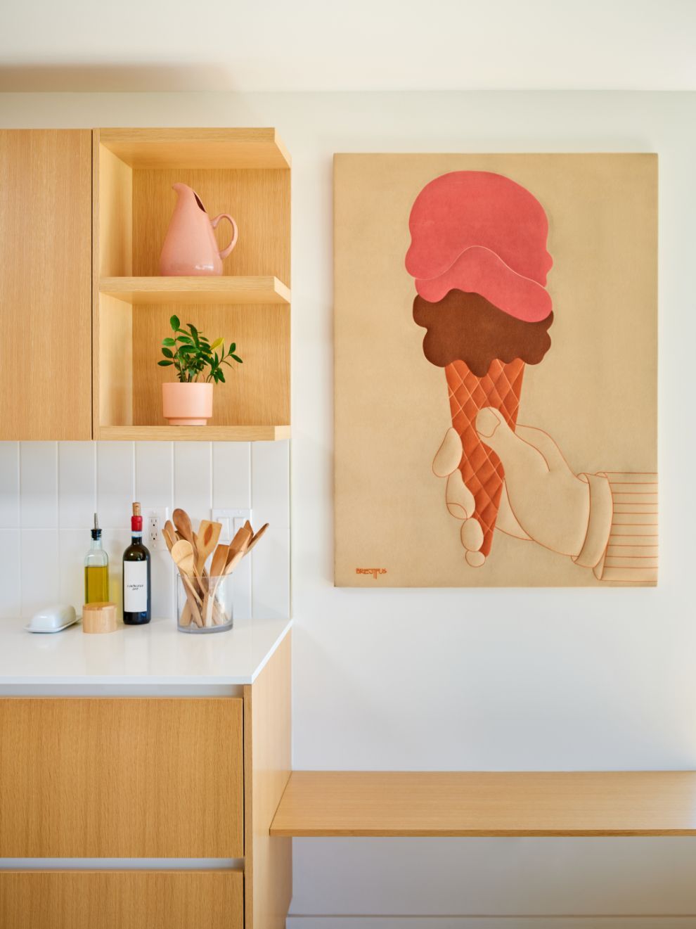 A touch of whimsy in the kitchen area (Photo: Brandon Shigeta)