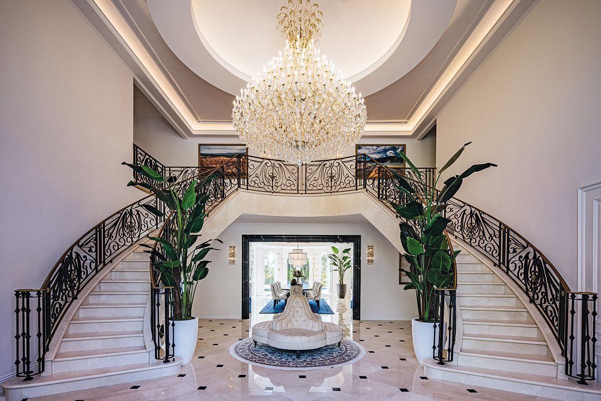 A grand first impression of the home's majestic proportions and stunning architectural features (Photo: Pablo Enriquez)