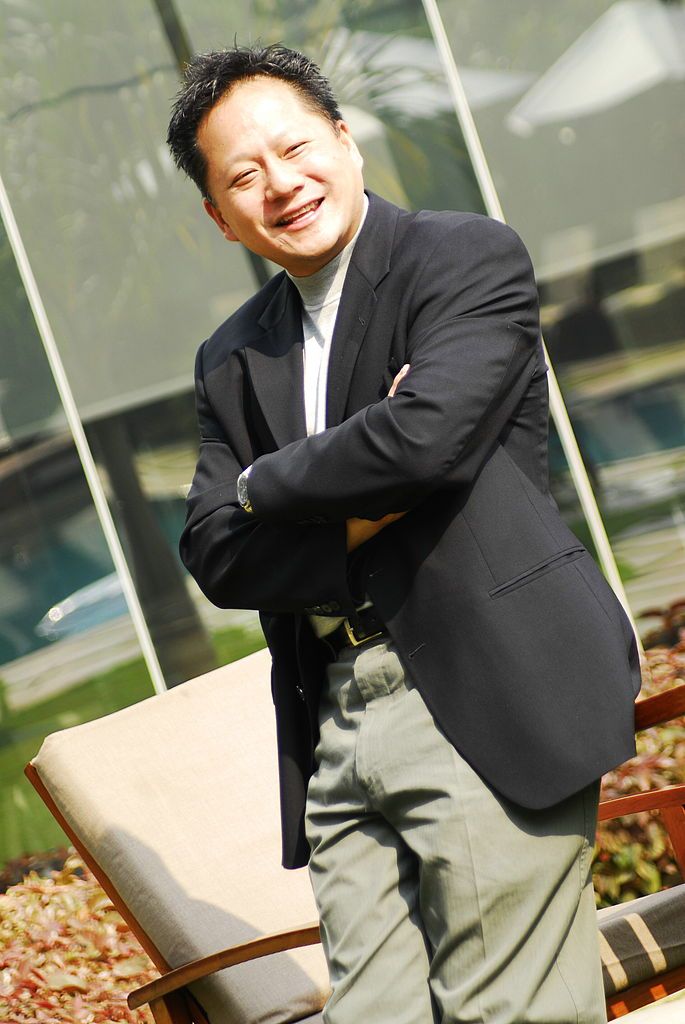 INDIA - MARCH 14:  Jen-Hsun Huang, Co-founder, President and Chief Executive Officer NVIDIA Corporation, poses at outdoor location in Mumbai, India. Potrait  (Photo by Soumik Kar/The The India Today Group via Getty Images)