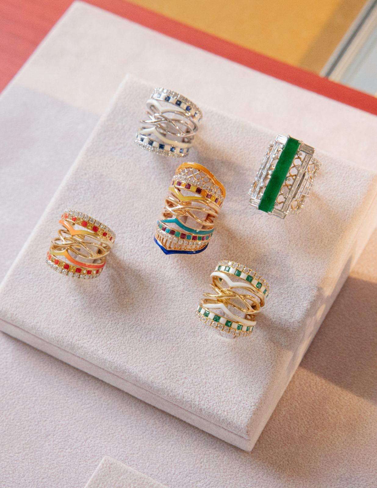 A selection of Suki rings and Jade rings (Photo: Philip Andrukhovich)