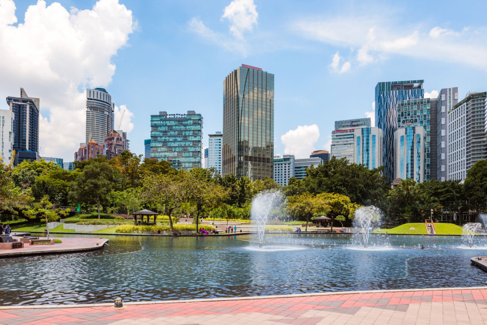 Petronas towers and KLCC complex, Kuala Lumpur, Malaysia