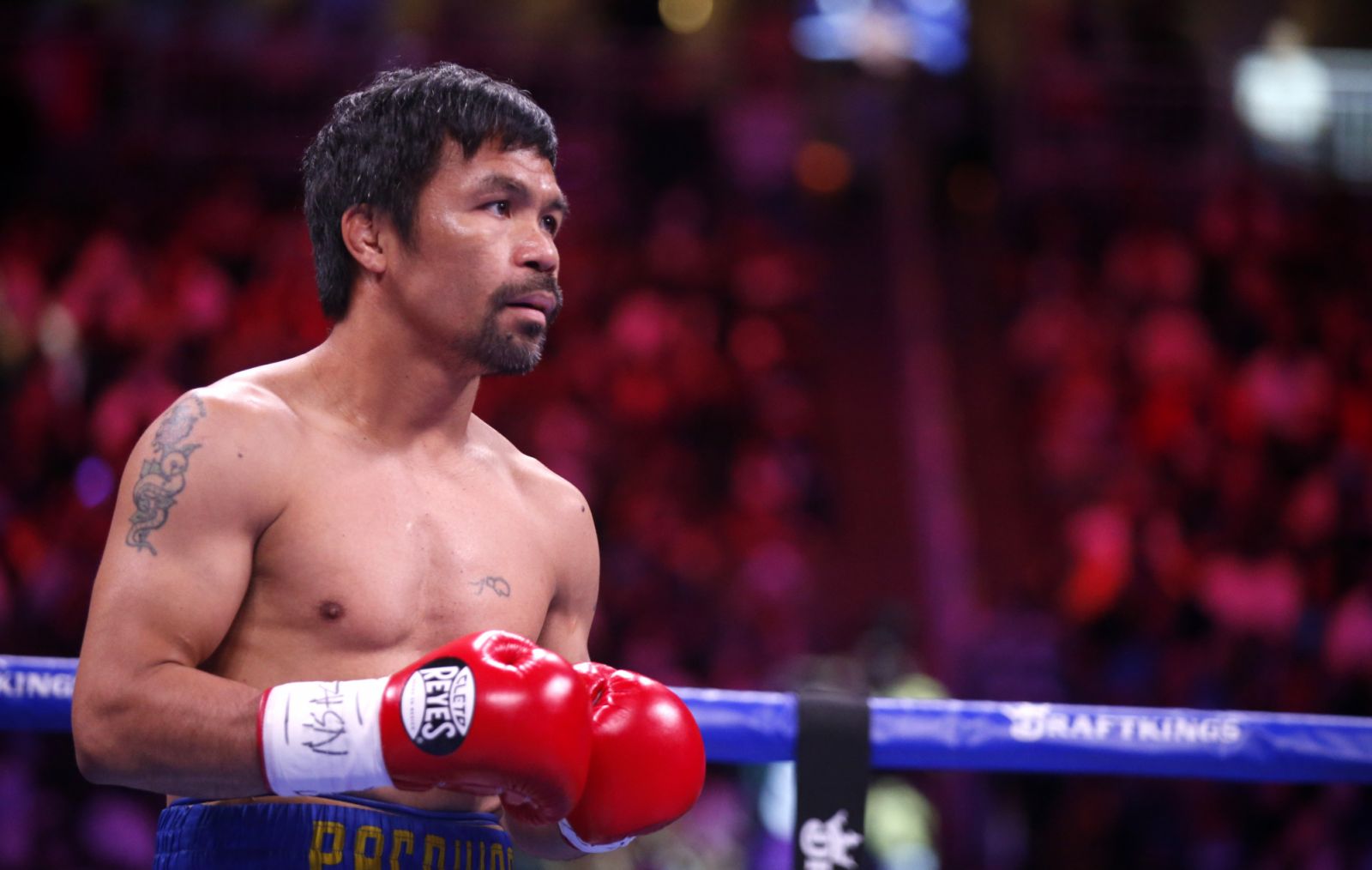 Manny Pacquiao at a match in Las Vegas, Nevada (Photo: Steve Marcus / Getty Images)