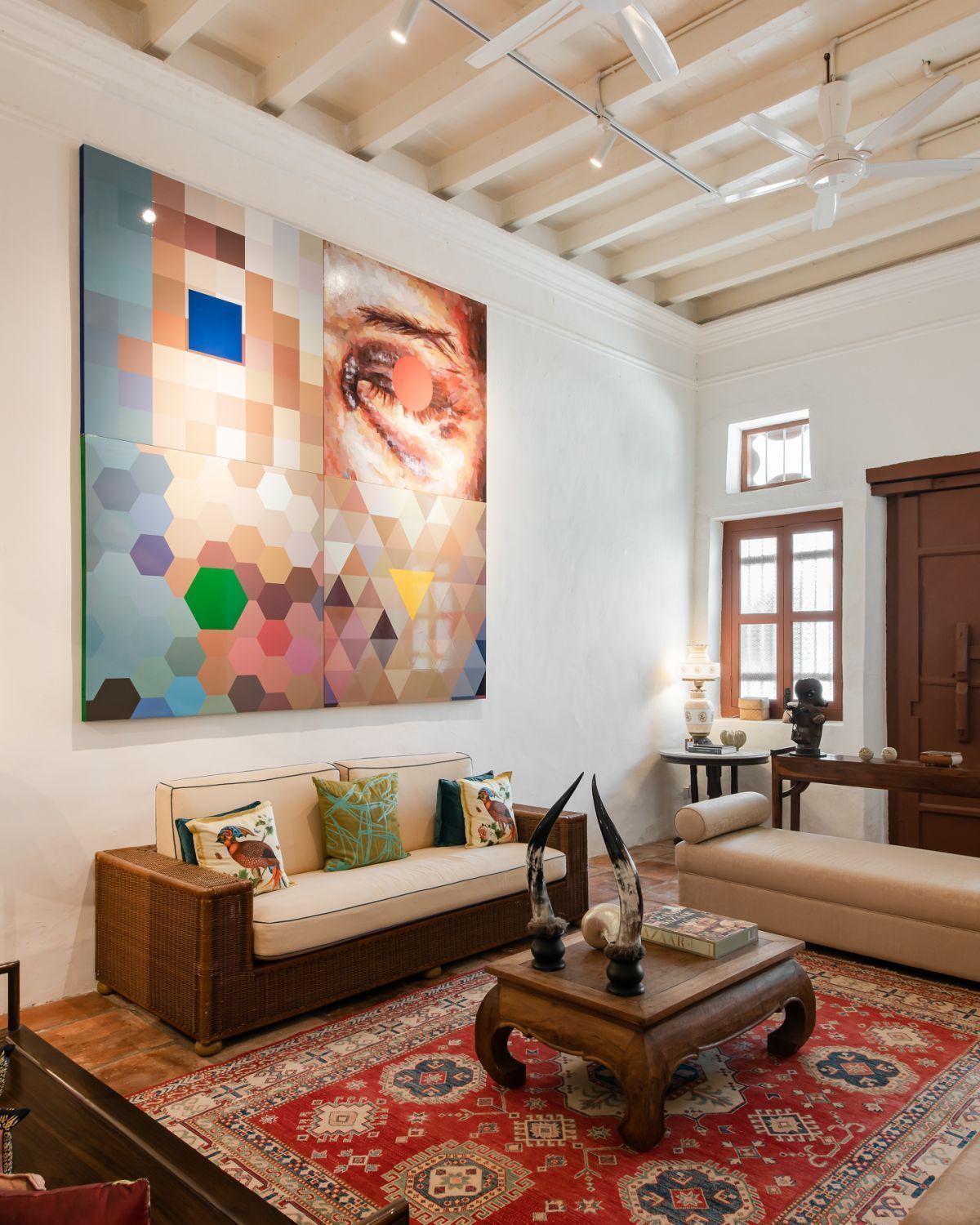 A simple renovation provides an ideal backdrop for gallery owner Lim Wei Ling's eclectic art collection to shine (Photo: David Yeow)