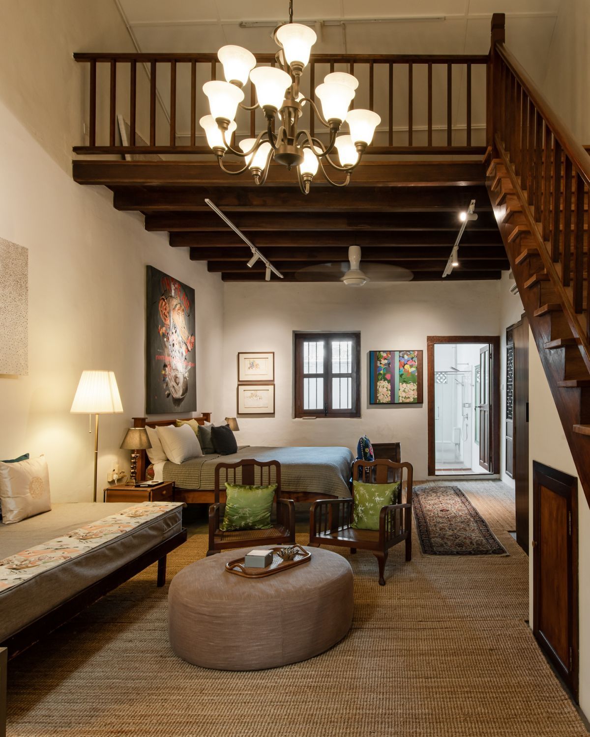 The master bedroom has a mezzanine floor (Photo: David Yeow)